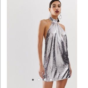 ASOS Design Halter Neck Mini Dress